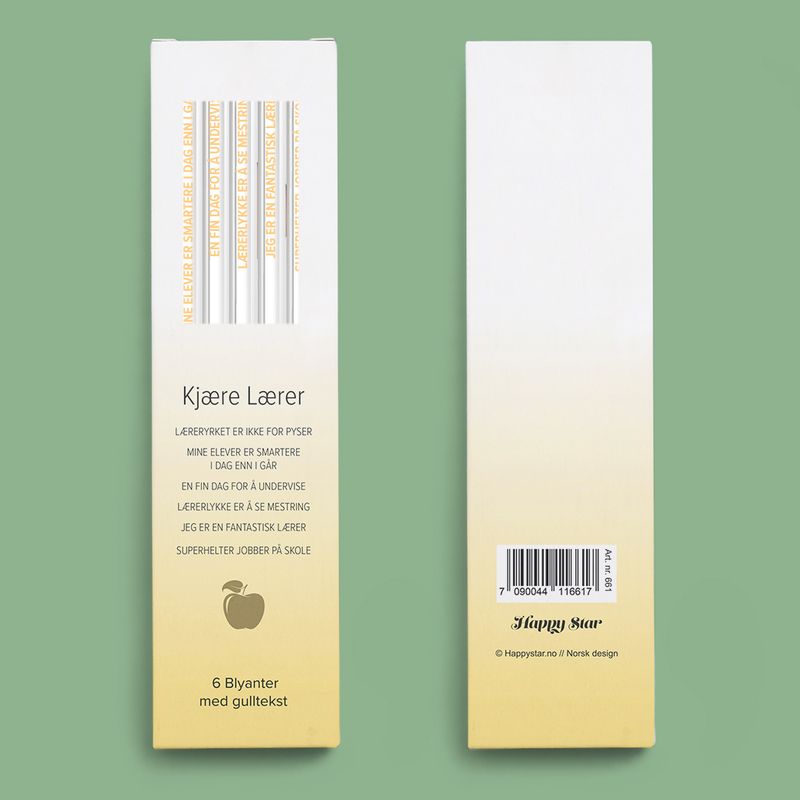 Læreryrket beskrivelse - Blyanter med tekst