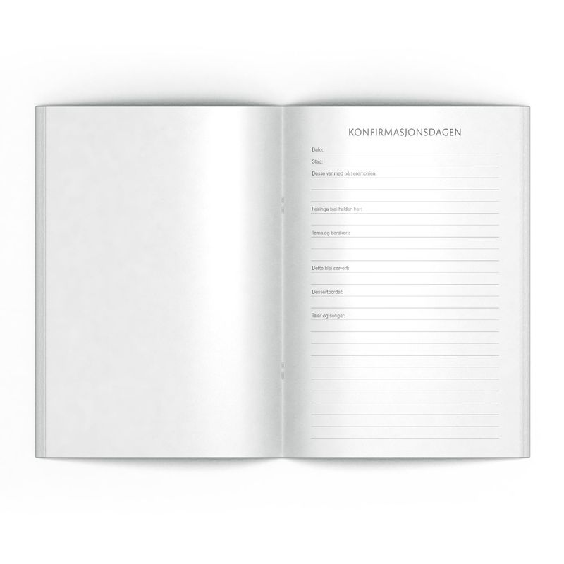 Gjestebok NYNORSK- Svart marmor med hilsensider