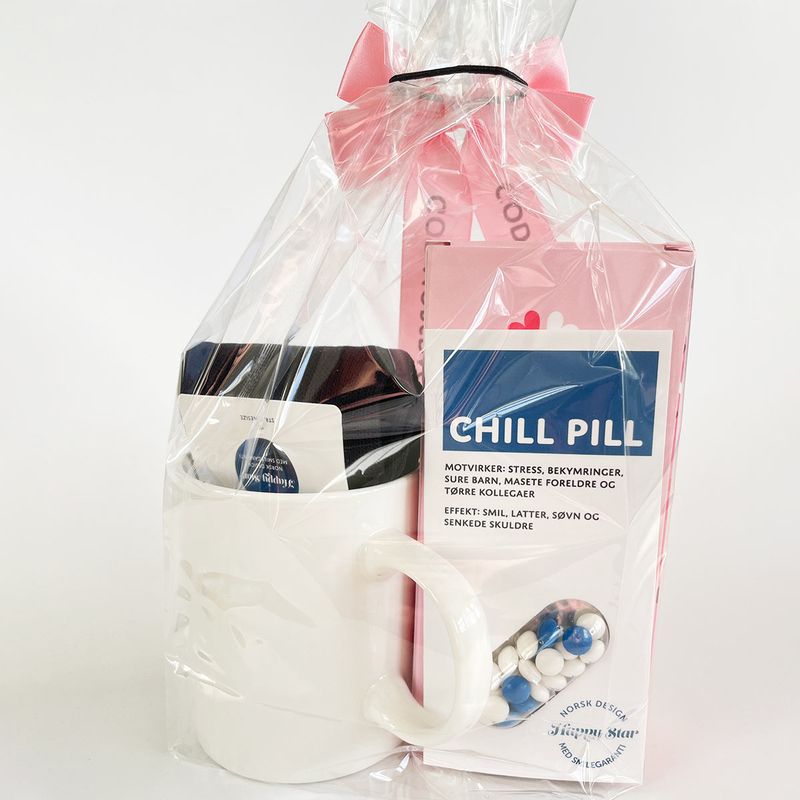 Gavepakke Mamma klikker med sjokoladehjerter