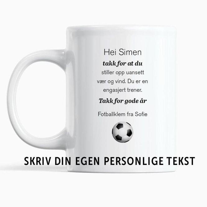 Hovedbilde Kopp Trener med Personlig tekst