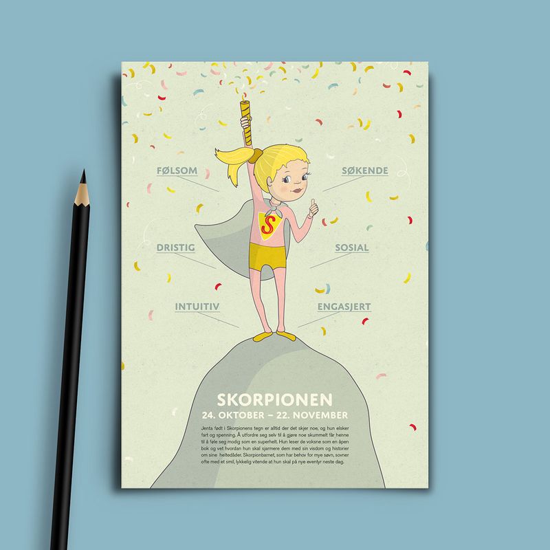 Bursdagskort Skorpionen Pike