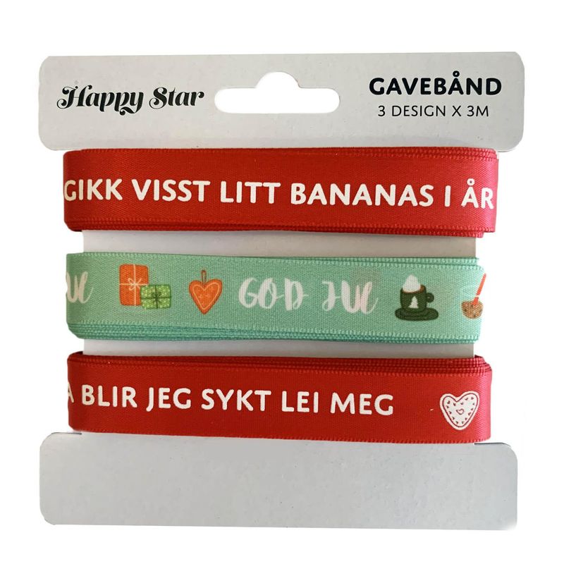 Nice - jul gavebånd 9 meter