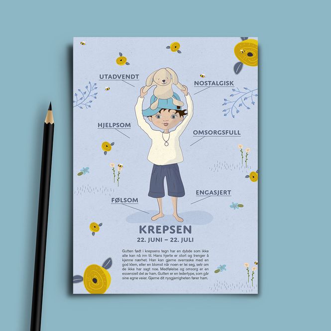 Hovedbilde Bursdagskort Krepsen Gutt