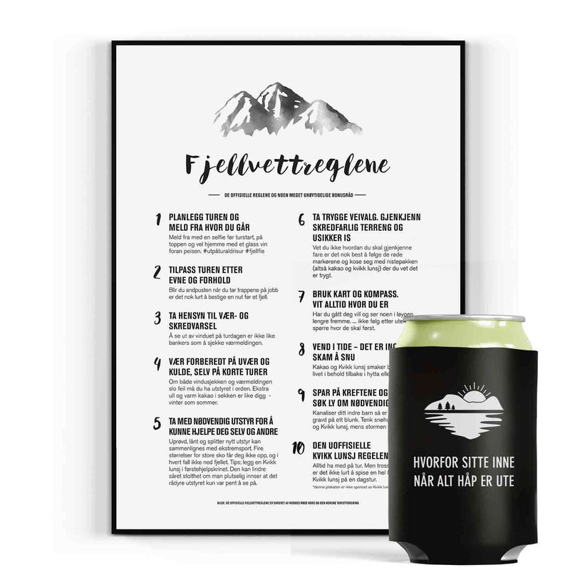 PAKKEPRIS Fjellvettreglene og bokskjøler