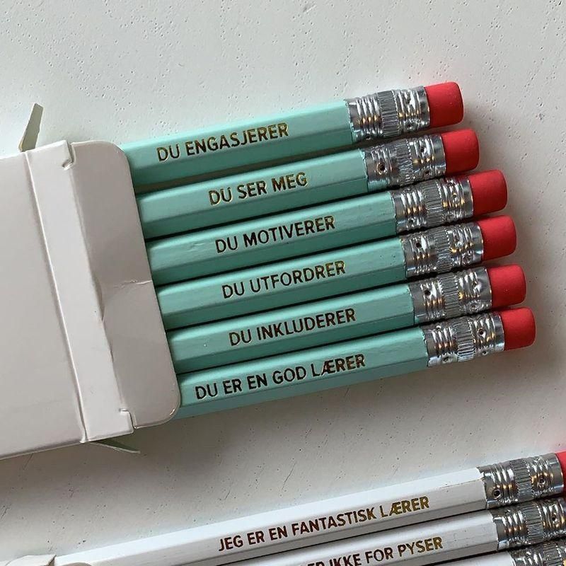 God lærer beskrivelse - Blyanter med tekst
