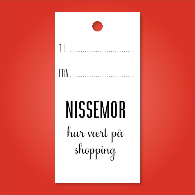 Nissemor hart vært på shopping