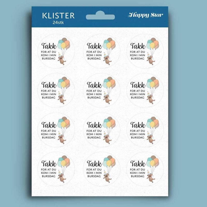 Klister 24stk - Bursdag