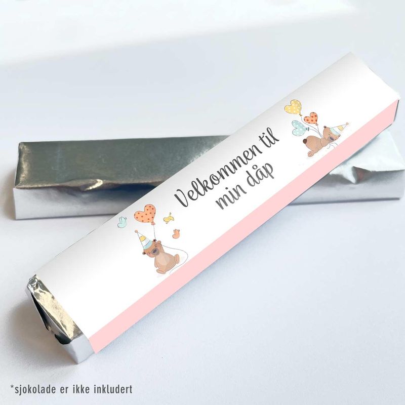 Kinder omslag: Dåp rosa