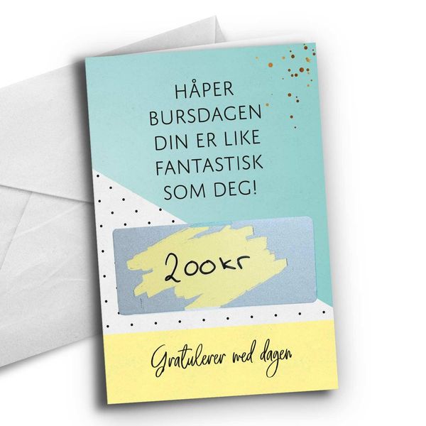 Hovedbilde Fantastisk som deg bursdagskort - med skrapefelt