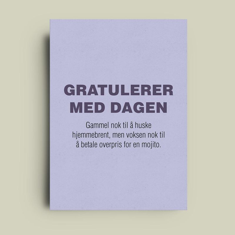 Hjemmebrent- enkelt kort