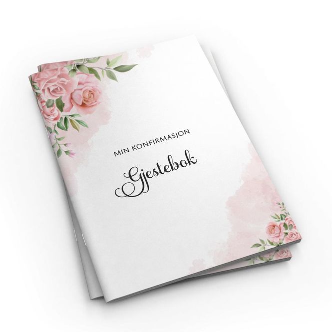 Hovedbilde Gjestebok - Min konfirmasjon (Rosa roser)