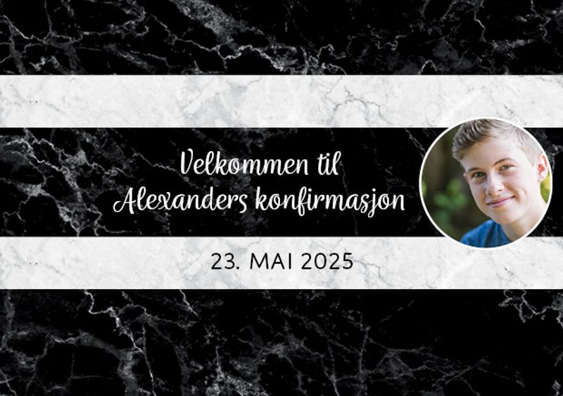 Kinder omslag konfirmasjon med personlig bilde/tekst 