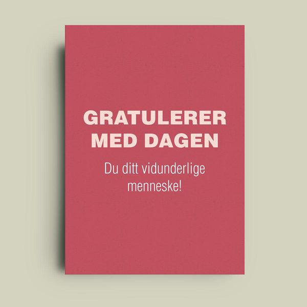 Hovedbilde Vidunderlige menneske - enkelt kort