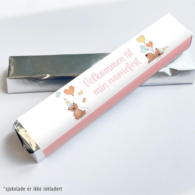 Hovedbilde Kinder omslag: Navnefest rosa