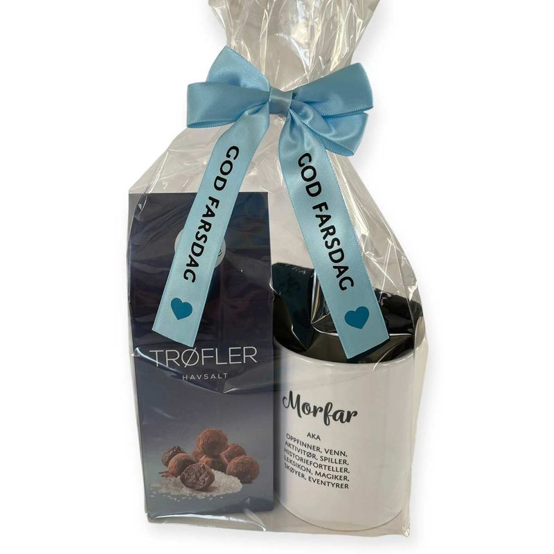 Morfar aka med sjokoladetrøfler