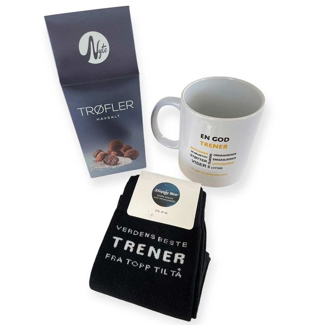 Hovedbilde Gavepakke 'God trener' med strømper og ...