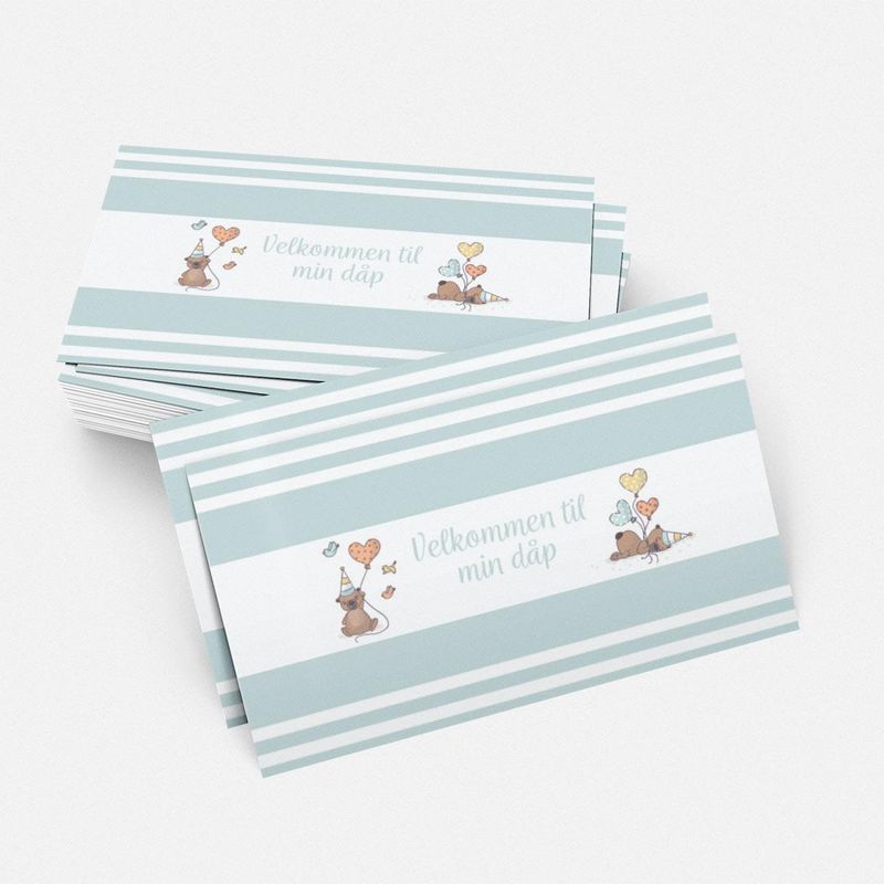 Kinder omslag: Dåp blå