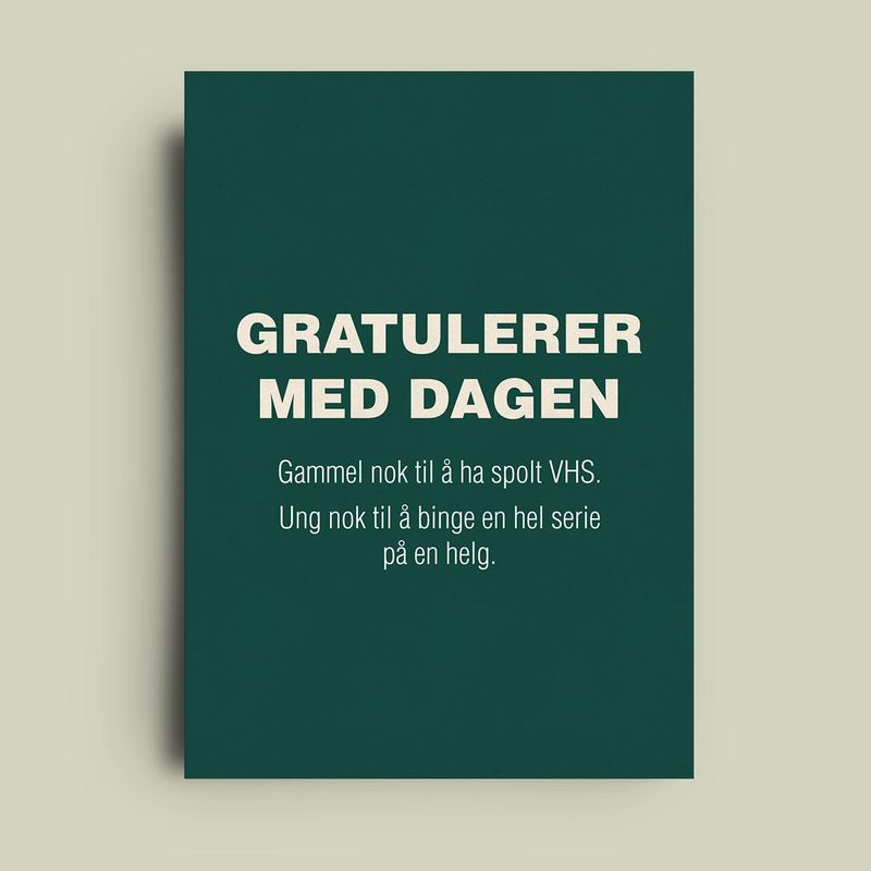 Spolt VHS- enkelt kort