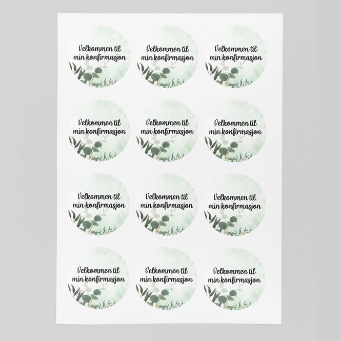 Hovedbilde Klister 24stk - Velkommen til min konfirmasjon ...