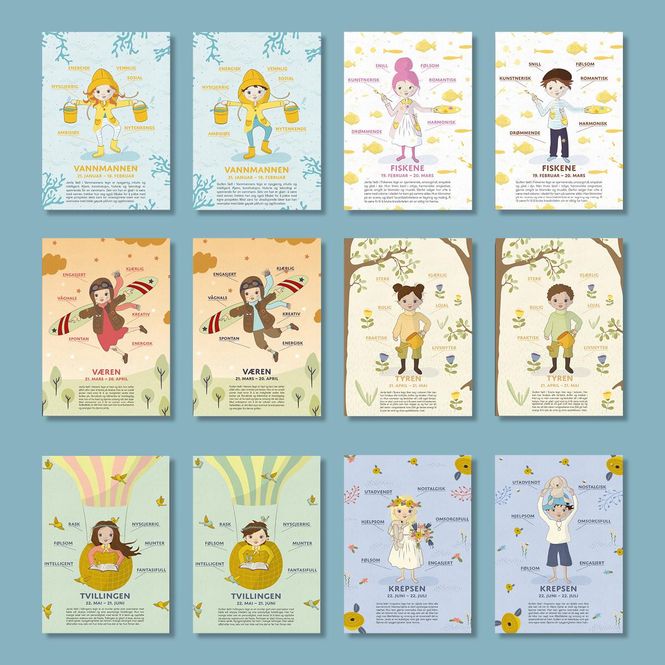 Hovedbilde 24 stjernetegnkort