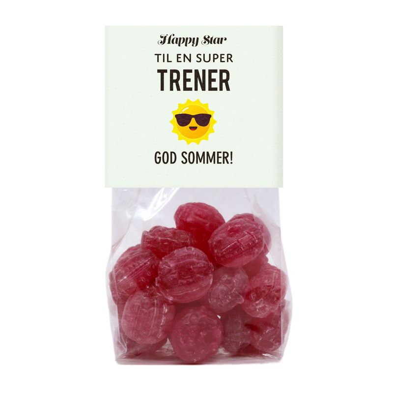 Bringebærdrops - Trener