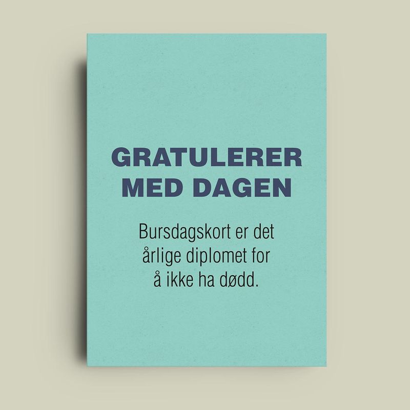 Årlig diplom- enkelt kort