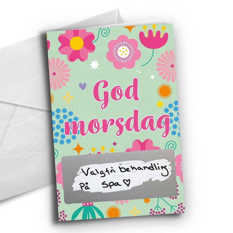 God morsdag- kort med skrapefelt