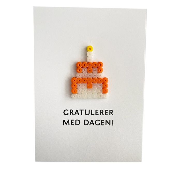 Hovedbilde Kake med oransje glasur - - Bursdagskort