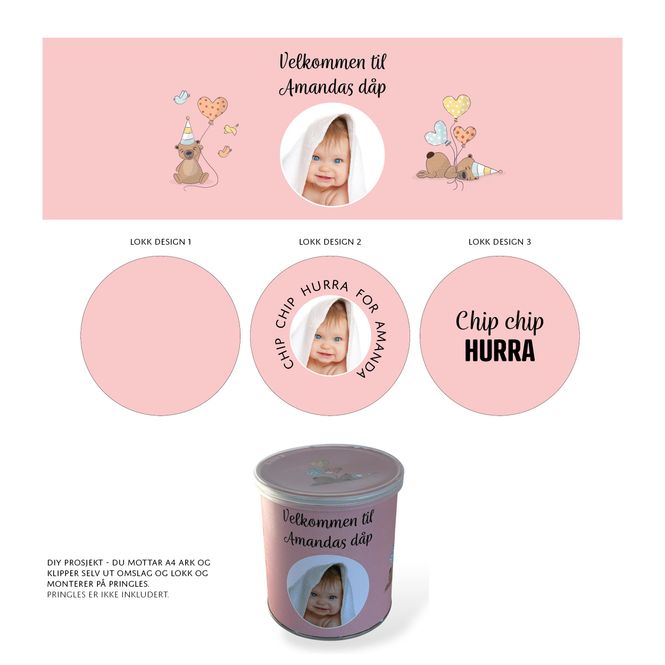 Hovedbilde Pringles omslag rosa med bjørner