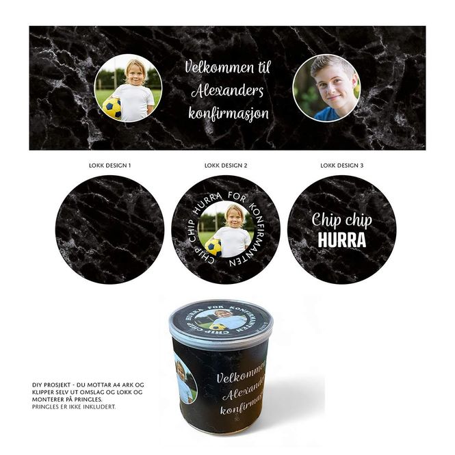 Hovedbilde Pringles omslag svart marmor