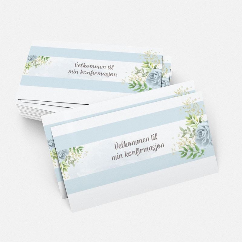 Kinder omslag: Konfirmasjon blå rose