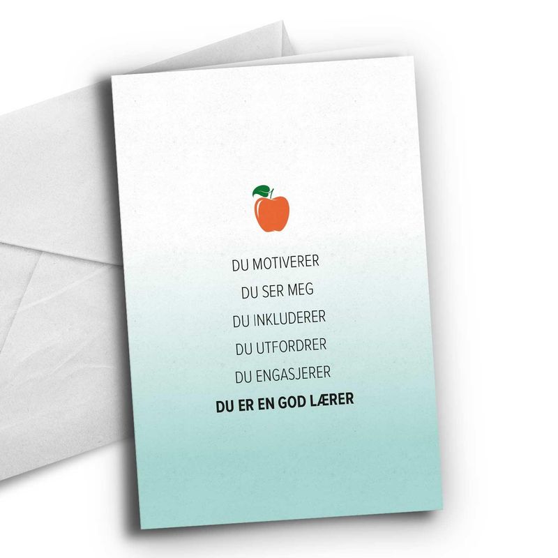 En god lærer - med rødt eple