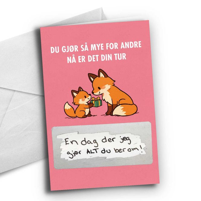 Hovedbilde Du gjør så mye-for andre- kort med skrapefelt