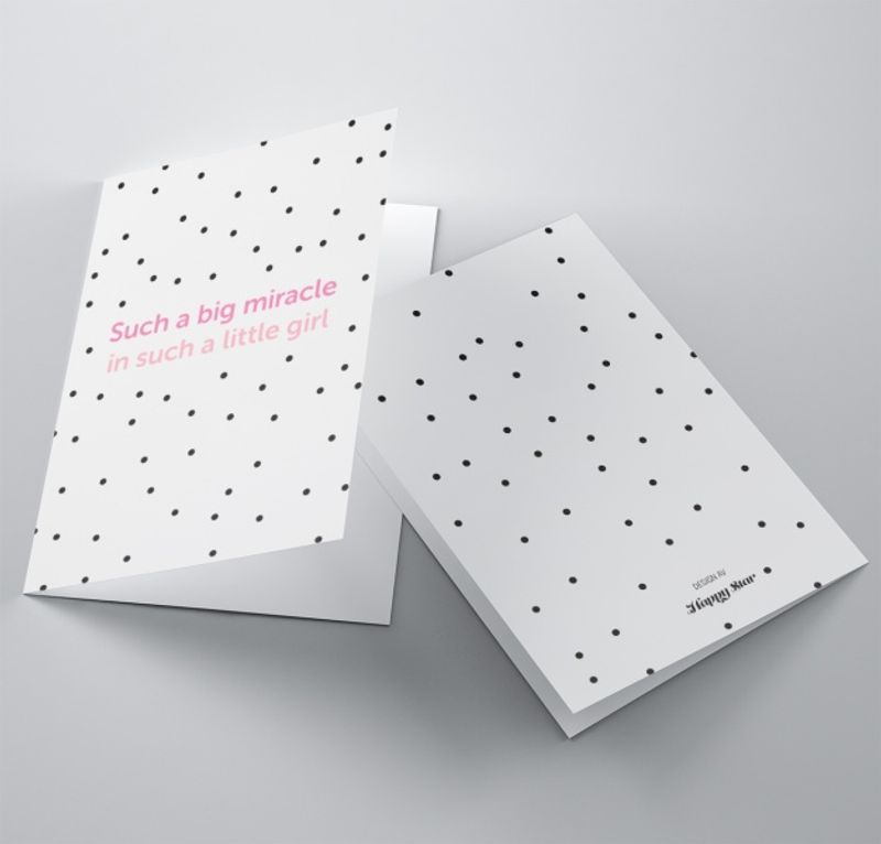 Kort: Such a big miracle in such a little girl/boy