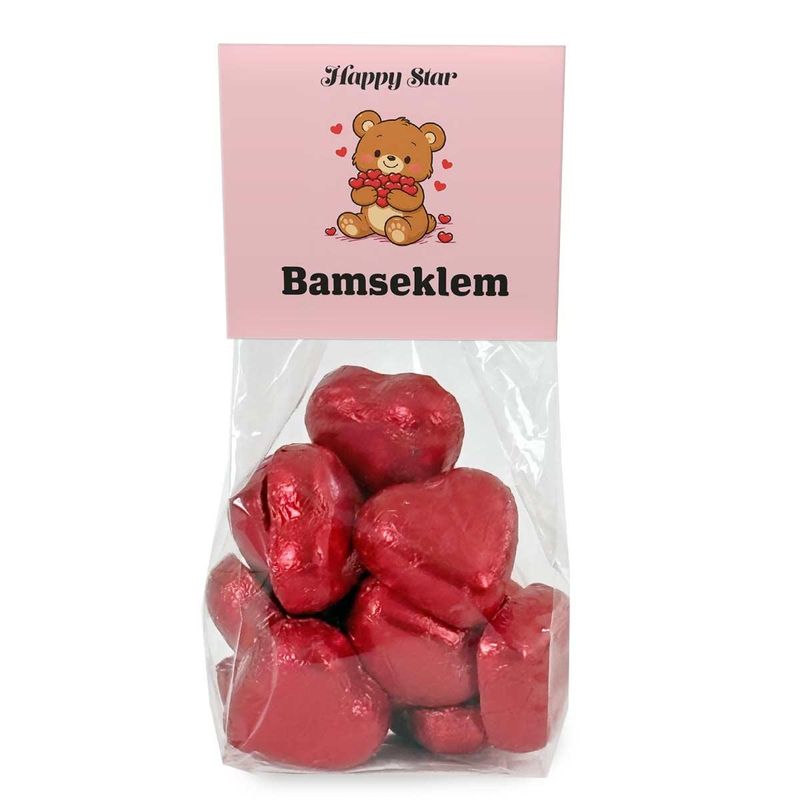 Røde hjerter- Bamseklem (Kort holdbarhet)