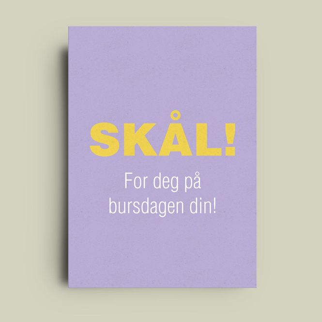 Hovedbilde Skål for deg- enkelt kort
