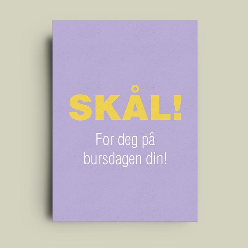 Skål for deg- enkelt kort