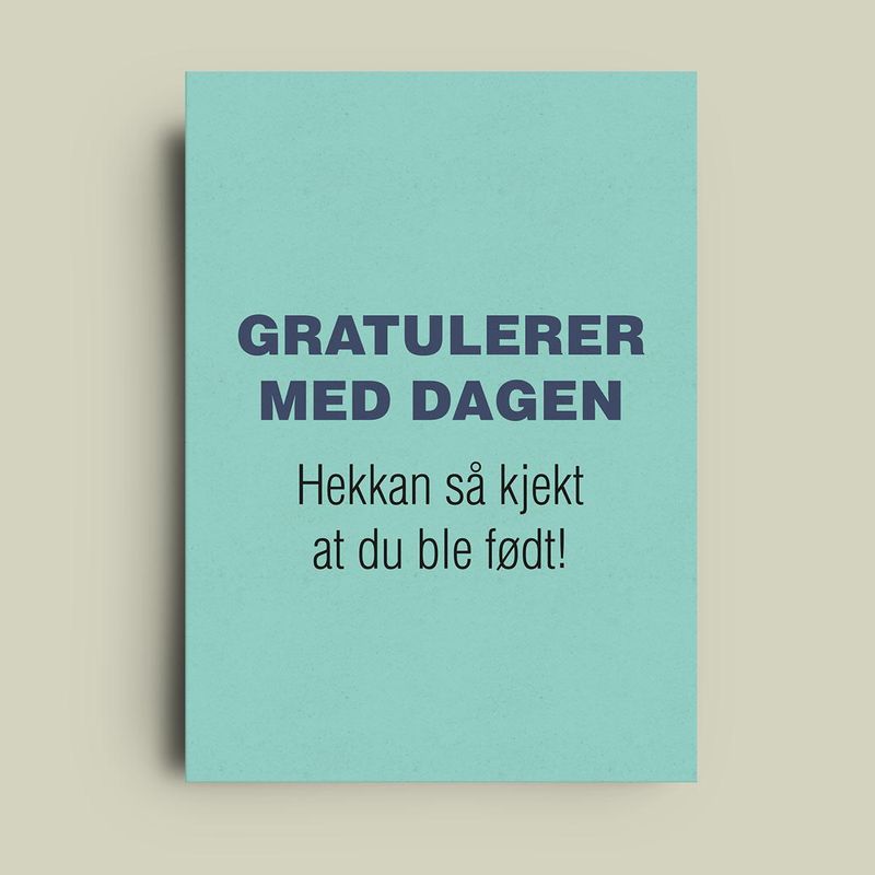 Hekkan så kjekt- enkelt kort